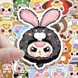 60Pcs Baby Three Stickers In Stock Baby Three DIY Stickers Scrapbooking Phone Luggage Skateboard Vinyl Waterproof Decals