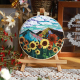 AOOKMIYA Nature Scenery Embroidery Kit for Beginners with Pattern, Needlepoint Starter Kits for Adults, Embroidery Set