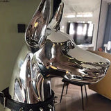 Nordic Fashion Electroplated Dog Statue, Resin Home Crafts, Large Living Room Floor Ornaments living room decoration