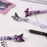 36pcs Sanrio Kuromi Mechanical Pencil Cute Kuromi Acrylic Patch 0.5 Automatic Pencil Stationery Student Gifts