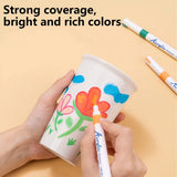 AOOKMIYA Deli 12/24/36 Colors Paint Markers Waterproof Quick Drying Acrylic Marker Pens for Wood Rock Canvas Cups Birthday Gifts