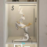 120cm Sculpture Creative Large Deer Statue Floor Decoration Living Room,Foyer,Sofa Side Lamp Ornament,Home Decor,Customized