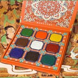AOOKMIYA Dunhuang Chinese Style 9 Colors Solid Watercolor Paint Set Lotus Professional Water Color For Painting Aquarela Art Supplies  AOOKMIYA.COM