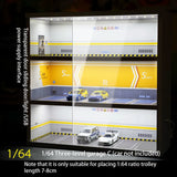 1:64 Scale Three-Story Car Garage Diorama with LED Lighting, DIY Parking Lot Model Kit for Adult Collectors, Birthday gifts