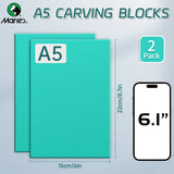 AOOKMIYA Marei's 3pcs Soft Linoleum Carving Block, Linocut Block for Printmaking, Printmaking Art Set (6x8.7/8.7x12/12x17.8/17.8x23.6 in)