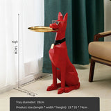 AOOKMIYA ART+ Creative Gifts 74CM Home Decor Gentleman Dog Statues Nordic Floor Decoration Tray Ornament Creative Household Accessorie Sculpture Animal Table