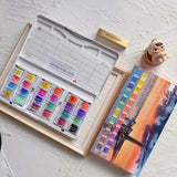 AOOKMIYA New Color Russian White Night Solid Watercolor Paint Set 12/24 Colors Zoology Modern History Painting Art Supplies