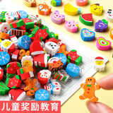 50pcs/Box Cute Rubber Eraser Creative Animal Fruit Pencil Erasers Mini Kawaii Stationery Kids Student Office School Supplies