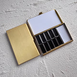 AOOKMIYA Brass TN Magnetic Watercolor Box Empty Watercolor Palette Portable Travel Paint Tray Color Palette Beginner Art Supplies