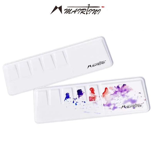 AOOKMIYA Martini Metal Watercolor Palette Multi-zone Toning Easy To Clean Portable Watercolor Painting Tools Paint Plate Art Supplies