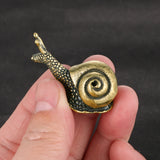 AOOKMIYA ART+ Creative Gifts Brass Snail Ornament Cute Animal Copper Figurines Creative Kawaii Pet Home Decor Office Desktop Decorations Tea Pet