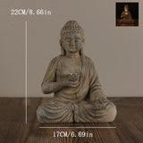 Zen-Inspired Solar-Powered Buddha Statue with Light - Resin Garden & Entryway Decor, Outdoor Ornament