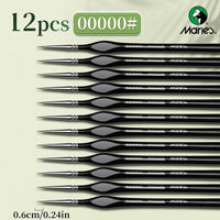 AOOKMIYA 10/12/15pcs 00000 Marie's Miniature Paint Brushes, Detail Paintbrushes Set for Acrylic,Number,Figurine,Craft,Models,Rock,
