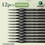 AOOKMIYA 10/12/15pcs 00000 Marie's Miniature Paint Brushes, Detail Paintbrushes Set for Acrylic,Number,Figurine,Craft,Models,Rock,