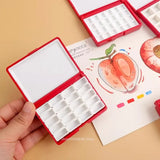 AOOKMIYA Empty Watercolor Paint Palette 12/24 Grid Watercolor Packaging Box Portable Paint Storage Box Travel Painting Art Supplies