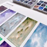 2022 new products as Jue layered color watercolor paint mineral texture ancient style illustration precipitation color set