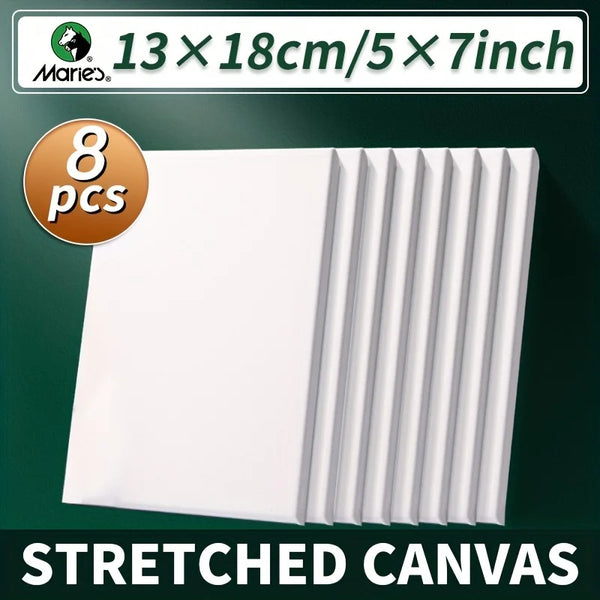 AOOKMIYA 4/6/8pcs Marie's 13x18cm/5x7inch Blank Canvas Bulk,Prepared for Painting,Drawing,Oil,Acrylic,Tempera,Perfect for Adults,Artists