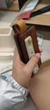 AOOKMIYA Handmade MINI Cute Walnut Wood  Folding Ceramic Color Palette Watercolor Ledger Leather Handle  AOOKMIYA.COM