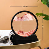 AOOKMIYA 3D Hourglass Quicksand Moving Sand Art Picture Round Glass Deep Sea Sandscape Craft Flowing Painting Office Home Decor Gifts