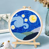 AOOKMIYA CHENISTORY-Punch Needle Embroidery Landscape Kits Sewing Kit Needlework Cross Stitch Beginner Kits For Adult Funny Embroidery