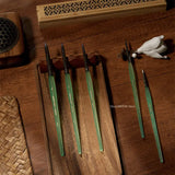 Art Painting Materials Jade Series Squirrel Hair Calligraphy Brush Bionic Sable Hair Watercolor Paint Pointed Flat Tip Brush