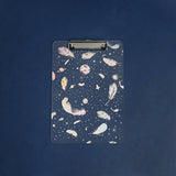 Starry Sky Series Writing Board Clip Kids Stationery A4 Paper Acrylic Pad Splint Transparent Feather Clipboard School Supplies