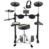 SucceBuy Electric Drum Set 15 Drum Kits& 150 Sounds Electronic Drum Kit 6.5-8in Quiet Mesh Snare Electric Drum Set for Beginners