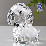 Crystal Dog Figurine for Birthday Gifts Chinese Zodiac Animal Art Craft Lucky Fortune Desktop Decor for Home Office Display