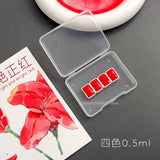 AOOKMIYA Bright Red Series 4-color Watercolor Pigment Subpackage 0.3ML/5ML Chinese Red Portable Watercolor Master Painting Art Supplies