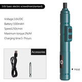 AOOKMIYA Deli 4V Mini Electrical Screwdriver Set Portable LED Kit Smart Cordless Electric Screwdrivers USB Rechargeable Hand Drill Tools
