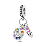 2025 Hot Sale Charms Bead 925 Sterling Silver Pink Butterfly Luminous Firefly Dangle Fit Bangle Bracelet Necklace DIY Jewelry