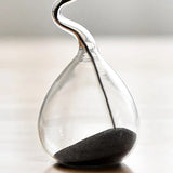AOOKMIYA Curve Design Black Hourglass Modern Style Home Decor Accessories Glass Craft Simple Interior Table Ornament Aesthetic Sand Clock