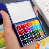AOOKMIYA Mairtini Bouguereau 24-color Watercolor Paint Packaging 0.5/1ML Artist-grade Transparent Watercolor Portable Art Supplies