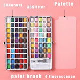 AOOKMIYA Ginflash 50/90colors Solid Pigment Watercolor Paints Set With Water Color Portable Brush Pen Professional Painting Art Supplies AOOKMIYA.COM