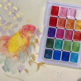 AOOKMIYA 20/36/98 Color Pearlescent Watercolor Paint- Intense Sparkle Light Fastness Metallic Watercolor Paint Set Glitter Solid Pigments  AOOKMIYA.COM