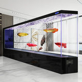 Super large floor-to-ceiling fish tank living room company hotel giant aquarium screen partition ultra-white glass53