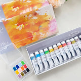 AOOKMIYA Japan's Kusakabe 2023 New Layered Color 12-color Precipitation Color Watercolor Paint Sub-package Artist's Painting Art Supplies