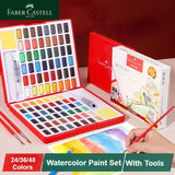 AOOKMIYA 24/36/48 Colors Faber Castell Watercolor Paint Set in Portable Case With Water Brush Pens and Sponge For Beginners Professionals AOOKMIYA.COM