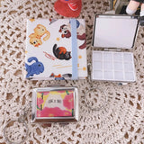 AOOKMIYA Empty Portable Watercolor Palette 12-grid Paint Box Mini Keychain Iron Box Paint Tray Student Travel Painting Art Supplies