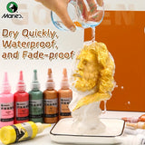 AOOKMIYA Marie's 50ml/1.69 oz 1pc Pearlescent Yellow Metallic Acrylic Paint,Quick-Drying for Glass,Rock,Wood,DIY for Adults & Artists