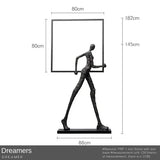 Hotel Lobby Large Figure Floor Ornaments Sales Office Model Room Window Abstract Art Soft Decoration Sculpture