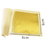 AOOKMIYA 100PCS 24K Gold Leaf Gold Foil Sheets for Decoration Arts Crafts Paper Home Real Gold Foil Gilding Paper