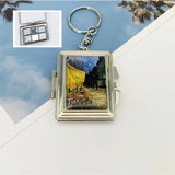 AOOKMIYA Empty Mini Watercolor Palette Portable Keychain Watercolor Iron Box 6 Grid 0.5ML Student Travel Sketch Art Supplies