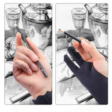 S/M/L Two-Finger Drawing Gloves Anti-touch Anti-fouling for Tablet Digital Board Touch Screen Oil Painting Art Supplies
