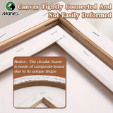 AOOKMIYA Marie's 10Packs of Stretched Canvases with Frame 6x6,8x8,12x12,12x16in,Circular12in Blank Canvas Bulk Set for Drawing for Adults