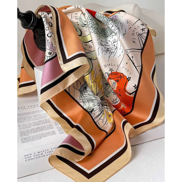 14 momme 100% Natural Twill Silk Scarf for Women Double side Female Foulard Shawl Wrap Square pashimina Hijab Bandana Scarves