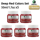 AOOKMIYA Marie's Fabric Paint 5 Bottles,50 ml/1.69oz,12 Different Colors,Vibrant,Permanent Textile Paint Kit for T-shirts,Shoes & Crafts.