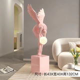 AOOKMIYA Home Decor Abstract Angel Figure Statues Floor Decor Nordic Living Room Large Welcome Sculpture Art Ornaments Housewarming Gifts