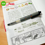 Japan Pentel Pencil Lead Holder and Lead Set, Multi 8 Set Automatic Knock Type Colered Pencils For Designer Artist on The Go
