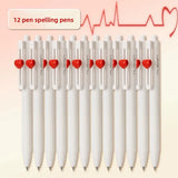 Deli NUSIGN Puzzle Cute DIY Gel Pen,Assorted Words Dual-Ball Smooth&Quick Dry,No Smudge 0.5 Black No Stress pen for kids student